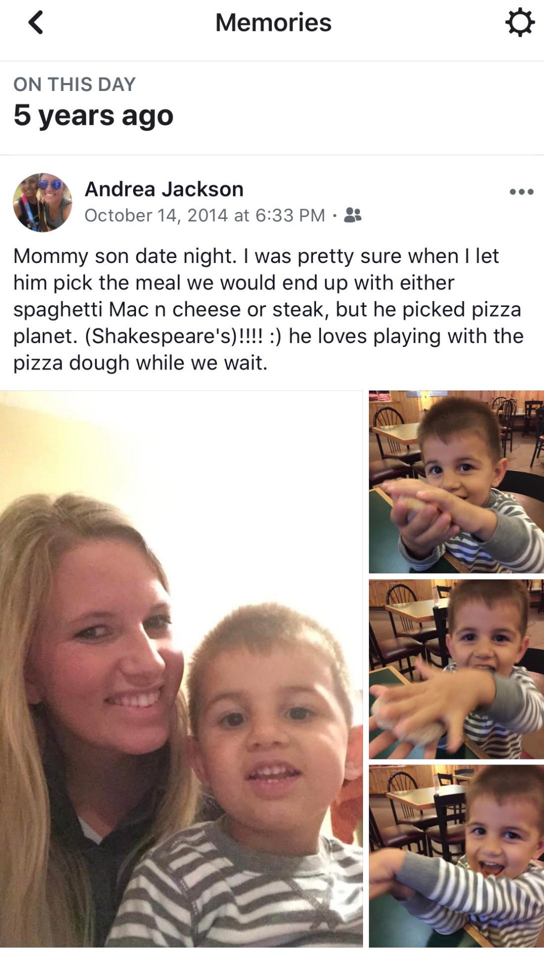 shakes date night memory